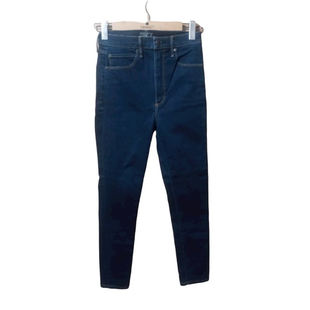 Abercrombie & Fitch Ultra High Rise Super Skinny Ankle Jeans Dark Denim Size 27